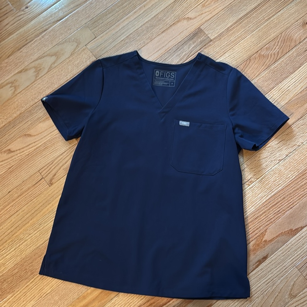 Figs Catarina navy blue scrub top size medium